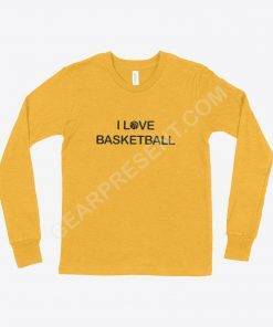 I Love Basketball Kids’ Jersey Long Sleeve T-Shirt
