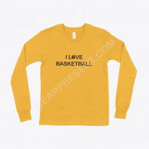 I Love Basketball Kids’ Jersey Long Sleeve T-Shirt