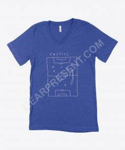 Soccer Tactics Unisex Jersey V-Neck T-Shirt