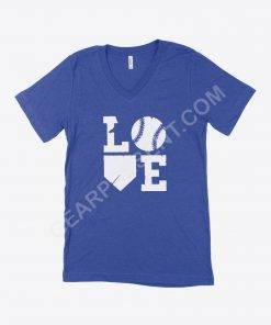 Baseball Love Unisex Jersey V-Neck T-Shirt