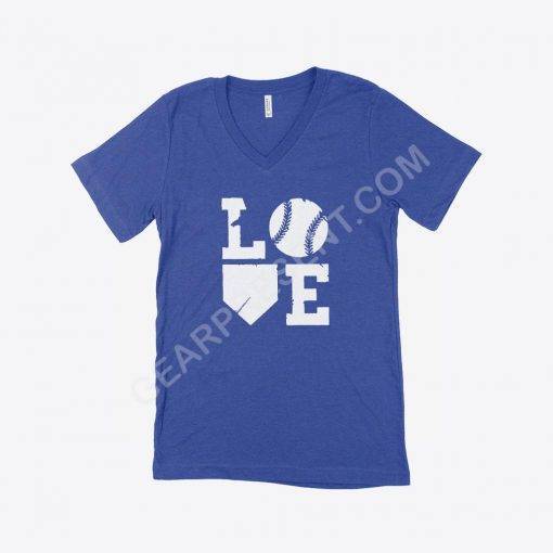 Baseball Love Unisex Jersey V-Neck T-Shirt