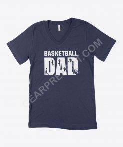 Basketball Dad Men’s Jersey V-Neck T-Shirt