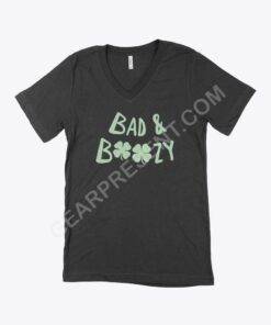 Bad and Boozy St. Patrick’s Day V-Neck T-Shirt