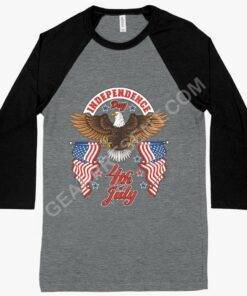 Independence Day 4th of July Baseball T-Shirt – Independence Day T-Shirts – Patriotic USA T-Shirt