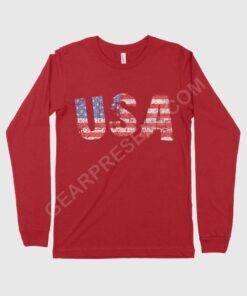 American Flag Men’s Long Sleeve Tee Shirt 