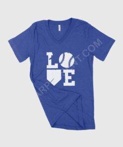 Baseball Love Unisex Jersey V-Neck T-Shirt 