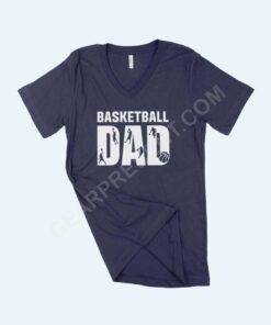 Basketball Dad Men’s Jersey V-Neck T-Shirt 