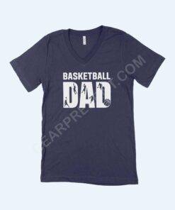 Basketball Dad Men’s Jersey V-Neck T-Shirt 