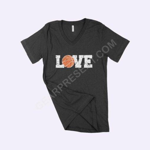 Basketball Love Unisex Jersey V-Neck T-Shirt