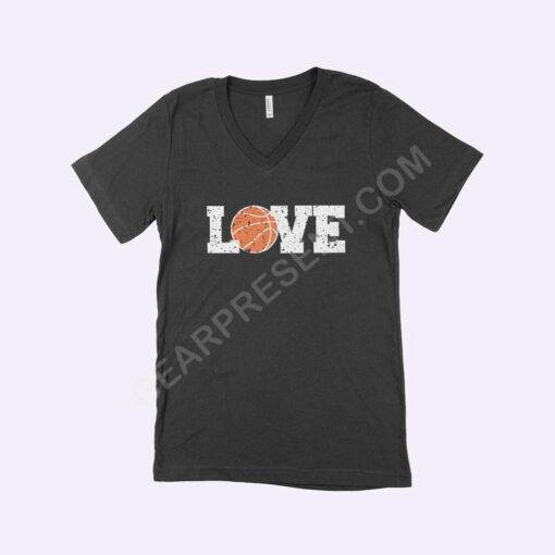 Basketball Love Unisex Jersey V-Neck T-Shirt
