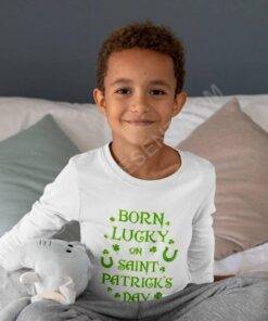 Birthday St. Patrick’s Day Kids’ Long Sleeve T-Shirt