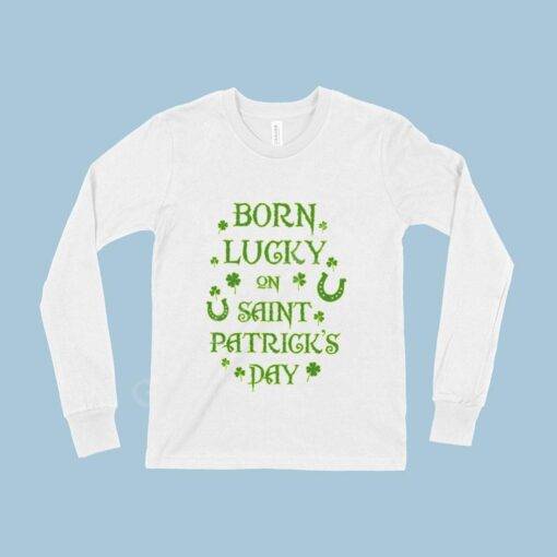 Birthday St. Patrick’s Day Kids’ Long Sleeve T-Shirt