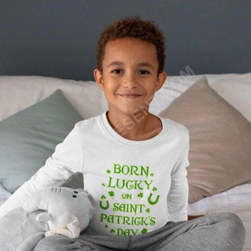 Birthday St. Patrick’s Day Kids’ Long Sleeve T-Shirt