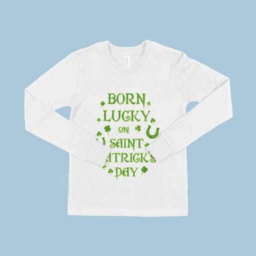 Birthday St. Patrick’s Day Kids’ Long Sleeve T-Shirt