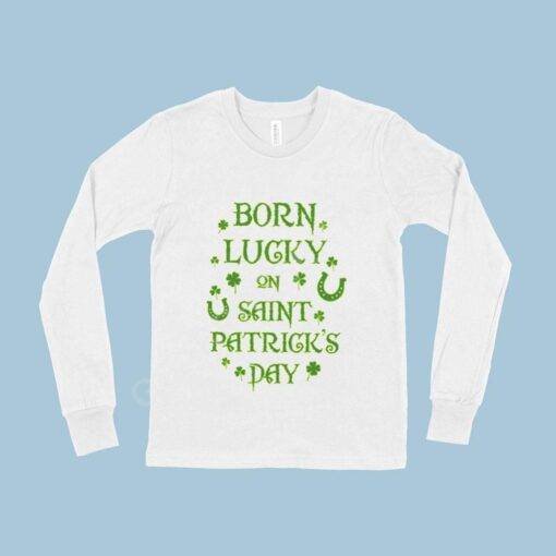 Birthday St. Patrick’s Day Kids’ Long Sleeve T-Shirt