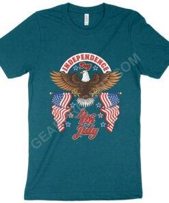 Heather Independence Day 4th of July T-Shirt – Independence Day T-Shirts – Patriotic USA T-Shirt 