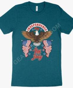 Heather Independence Day 4th of July T-Shirt – Independence Day T-Shirts – Patriotic USA T-Shirt