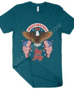 Heather Independence Day 4th of July T-Shirt – Independence Day T-Shirts – Patriotic USA T-Shirt 