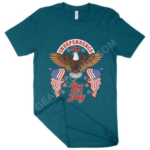 Heather Independence Day 4th of July T-Shirt – Independence Day T-Shirts – Patriotic USA T-Shirt