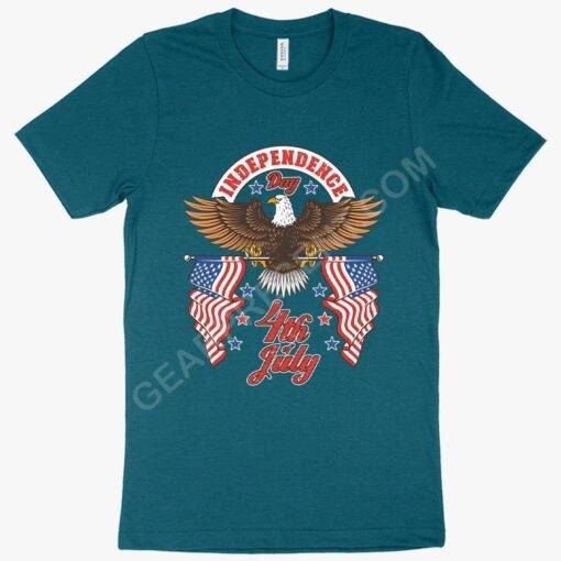 Heather Independence Day 4th of July T-Shirt – Independence Day T-Shirts – Patriotic USA T-Shirt