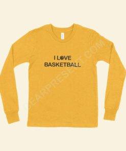 I Love Basketball Kids’ Jersey Long Sleeve T-Shirt 