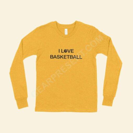 I Love Basketball Kids’ Jersey Long Sleeve T-Shirt