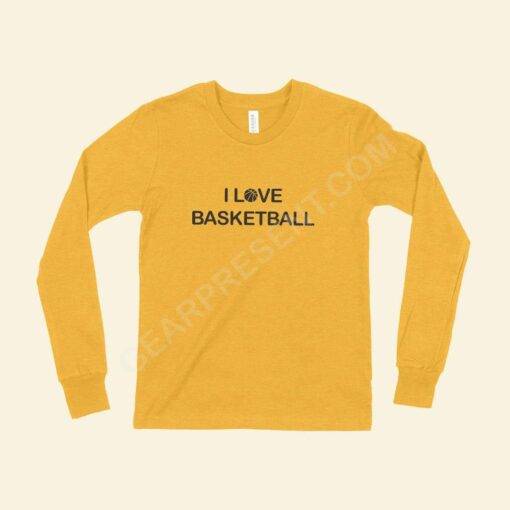 I Love Basketball Kids’ Jersey Long Sleeve T-Shirt