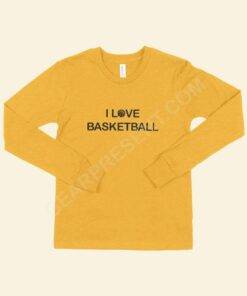 I Love Basketball Kids’ Jersey Long Sleeve T-Shirt 