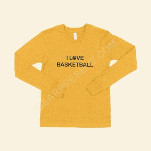 I Love Basketball Kids’ Jersey Long Sleeve T-Shirt