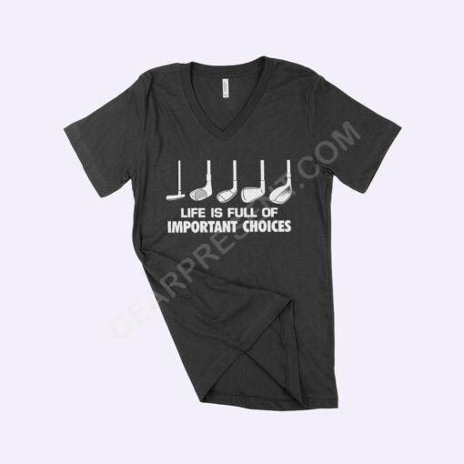 Important Choices Golf Unisex Jersey V-Neck T-Shirt