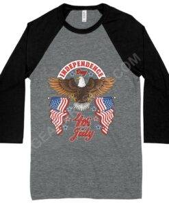 Independence Day 4th of July Baseball T-Shirt – Independence Day T-Shirts – Patriotic USA T-Shirt 