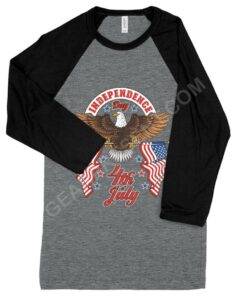 Independence Day 4th of July Baseball T-Shirt – Independence Day T-Shirts – Patriotic USA T-Shirt 