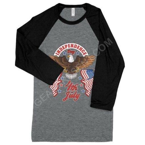 Independence Day 4th of July Baseball T-Shirt – Independence Day T-Shirts – Patriotic USA T-Shirt