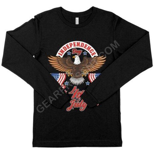 Independence Day 4th of July Long Sleeve T-Shirt – Independence Day T-Shirts – Patriotic USA T-Shirt