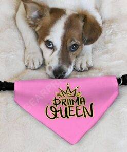 Drama Queen Pet Bandana Collar – Funny Scarf Collar – Themed Dog Bandana 