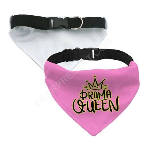 Drama Queen Pet Bandana Collar – Funny Scarf Collar – Themed Dog Bandana