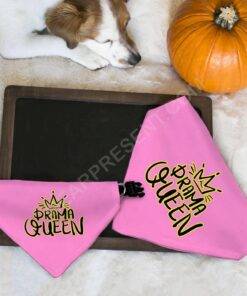 Drama Queen Pet Bandana Collar – Funny Scarf Collar – Themed Dog Bandana 