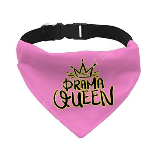 Drama Queen Pet Bandana Collar – Funny Scarf Collar – Themed Dog Bandana