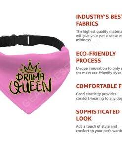 Drama Queen Pet Bandana Collar – Funny Scarf Collar – Themed Dog Bandana 