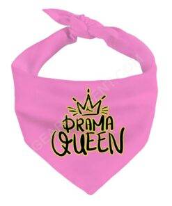 Drama Queen Pet Bandana – Funny Dog Bandana – Themed Pet Scarf