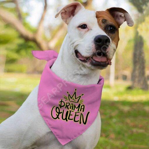 Drama Queen Pet Bandana – Funny Dog Bandana – Themed Pet Scarf