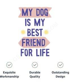 My Dog Is My Best Friend Pet Bandana – Cute Dog Bandana – Art Pet Scarf 