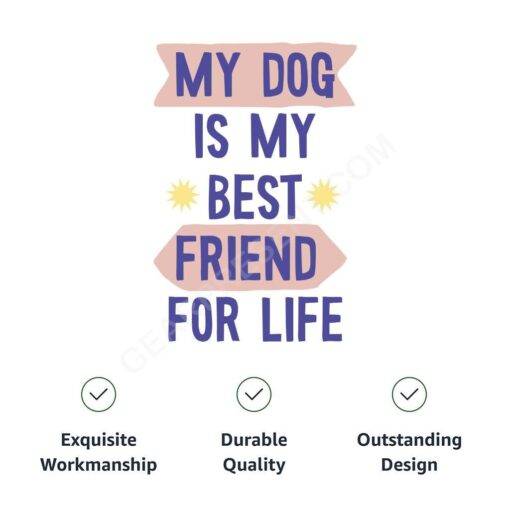 My Dog Is My Best Friend Pet Bandana – Cute Dog Bandana – Art Pet Scarf