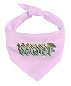 Woof Pet Bandana – Word Art Dog Bandana – Beautiful Pet Scarf 