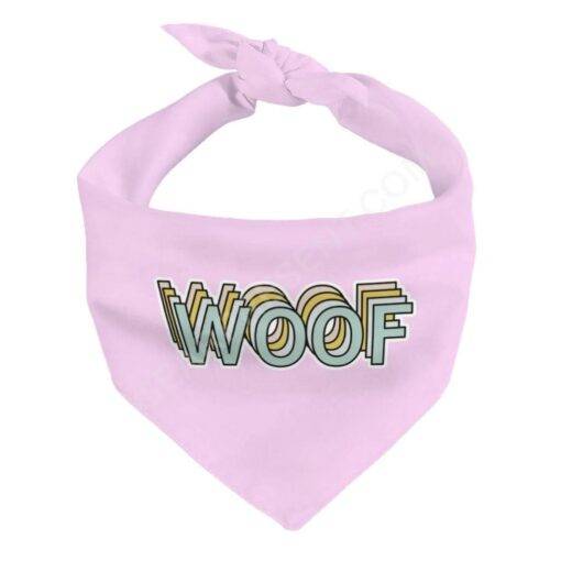Woof Pet Bandana – Word Art Dog Bandana – Beautiful Pet Scarf