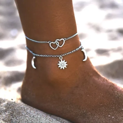 Beautiful Silver Beach Ankle Bracelet.