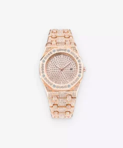 Charm Rose Gold Circle Wristwatches Gift for Women