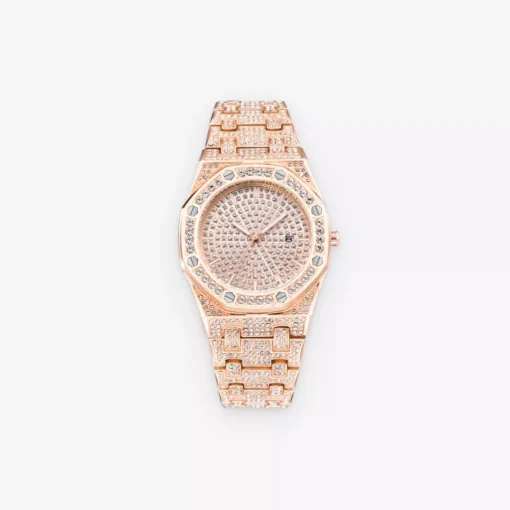 Charm Rose Gold Circle Wristwatches Gift for Women