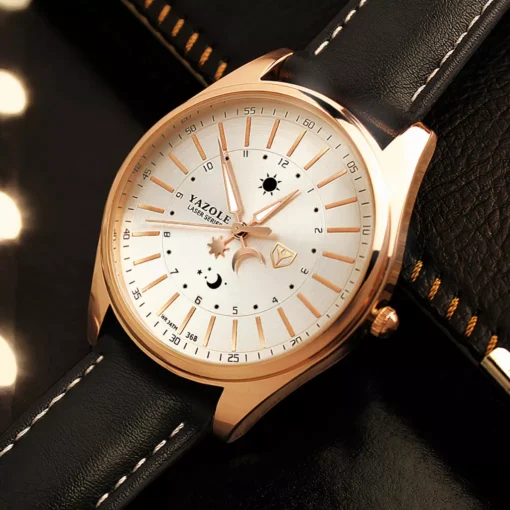 A Timeless Classic Men’s Moon & Sun Styled Dial Watch