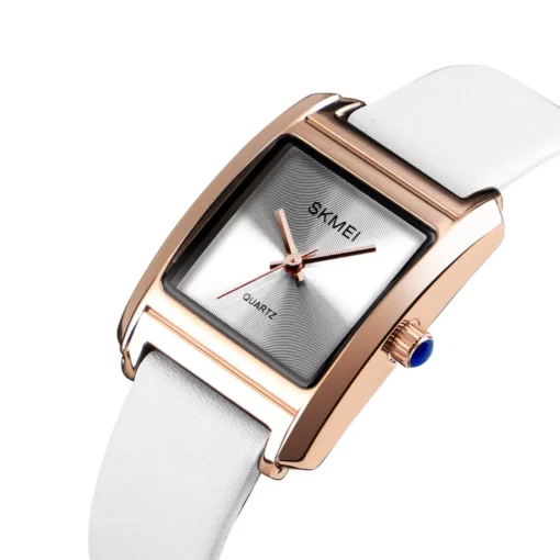 Stylish White Leather Belt Ladies Wrist Watches Gift